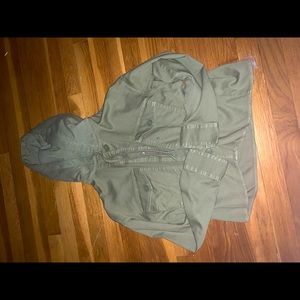 Green American Eagle cropped jacket